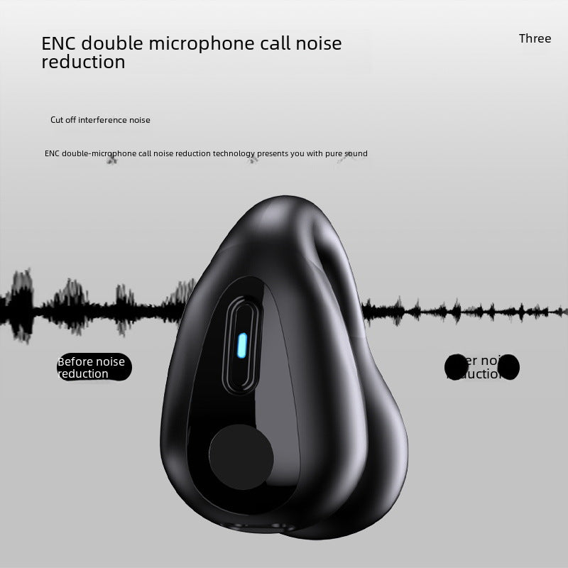 Clip-on wireless Bluetooth headset - Noise reduction