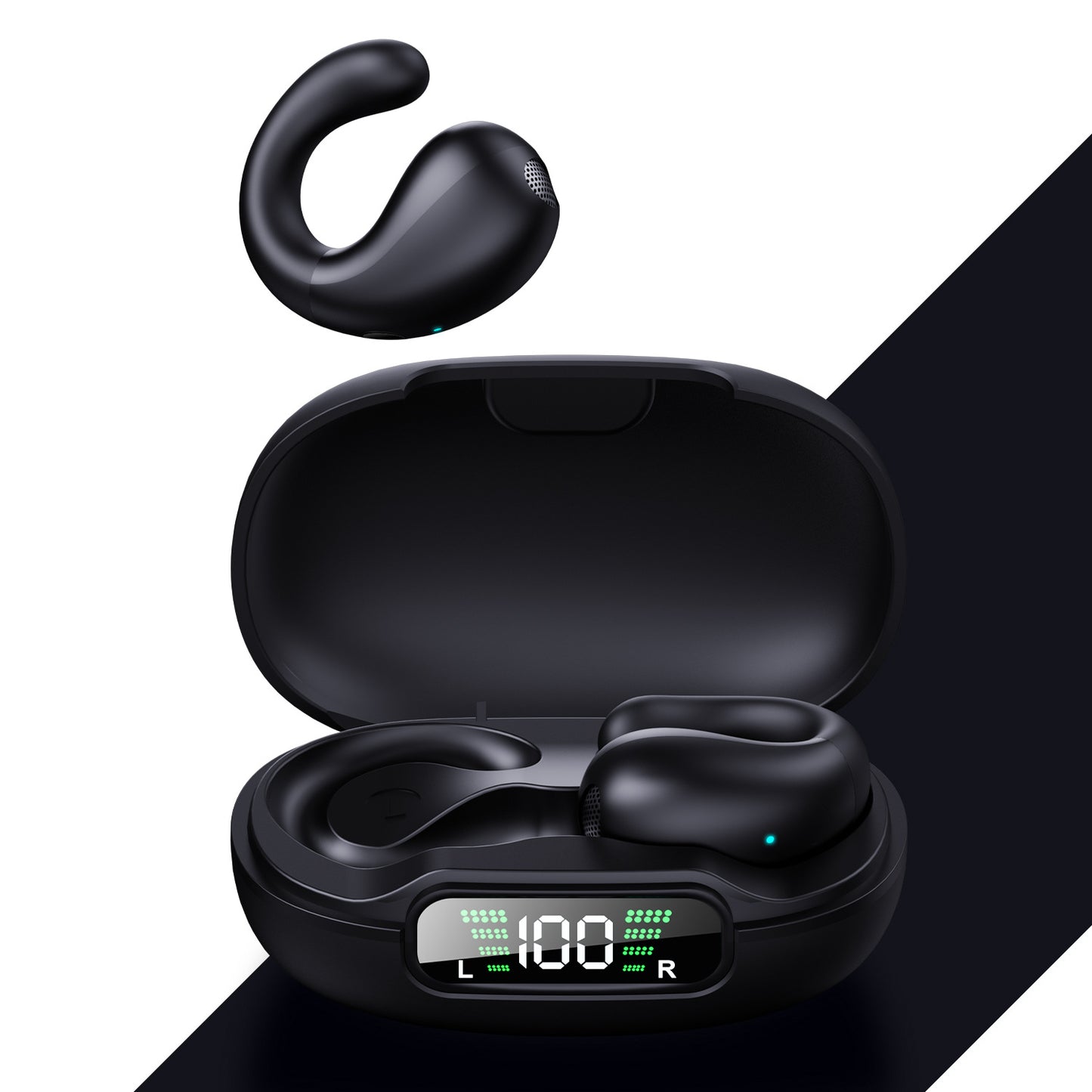 Bone conduction wireless Bluetooth headset - Black
