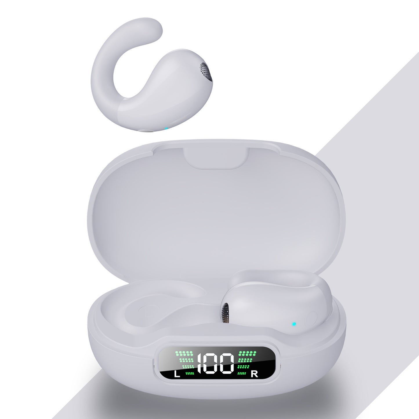 Bone conduction wireless Bluetooth headset - white