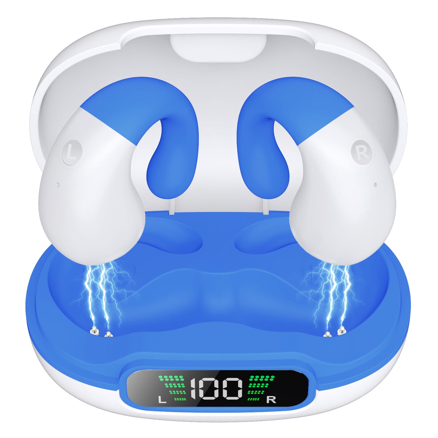 Bone conduction wireless Bluetooth headset - Blue