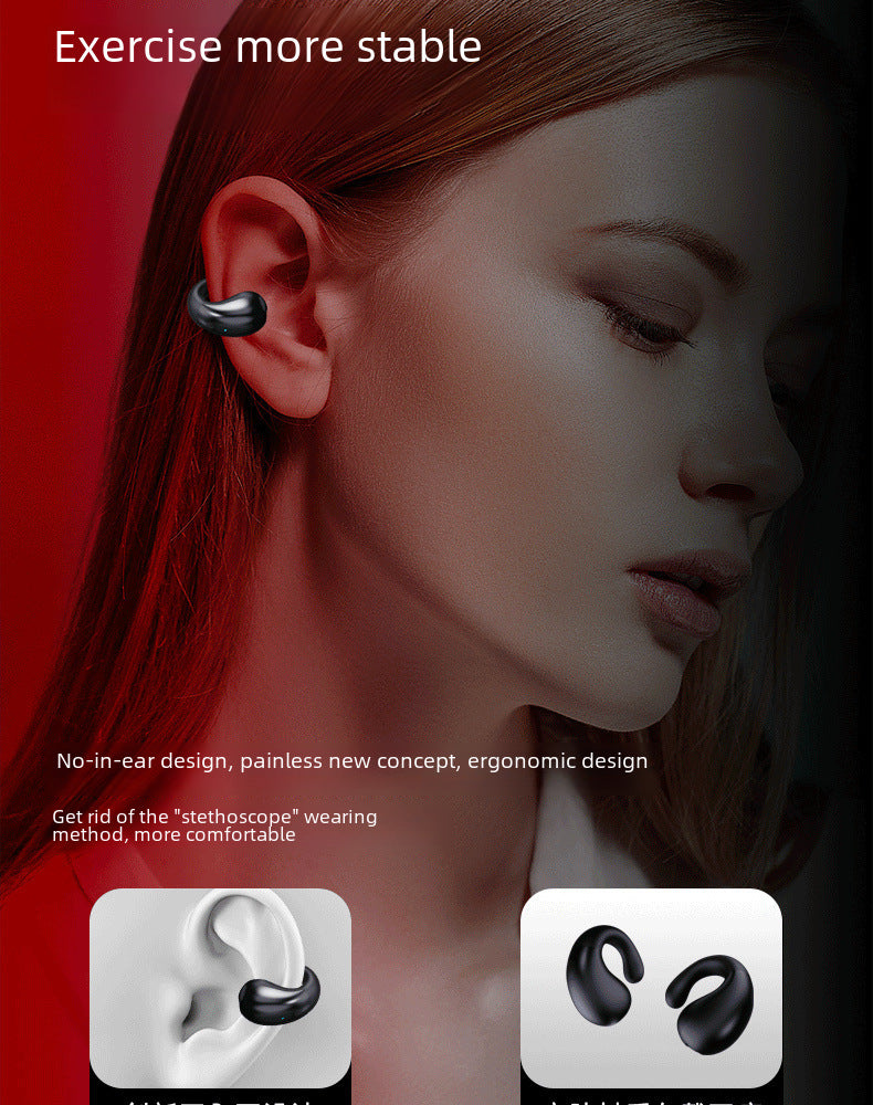 Bone conduction wireless Bluetooth headset - comfortable and stable