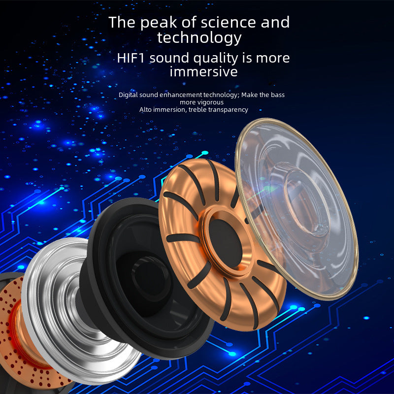 Clip-on wireless Bluetooth headset - Hifi sound quality