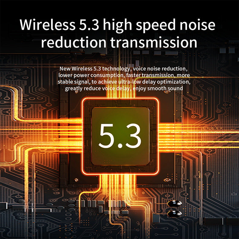 Clip-on wireless Bluetooth headset - Wireless 5.3 technology - high speed noise reduction transmission