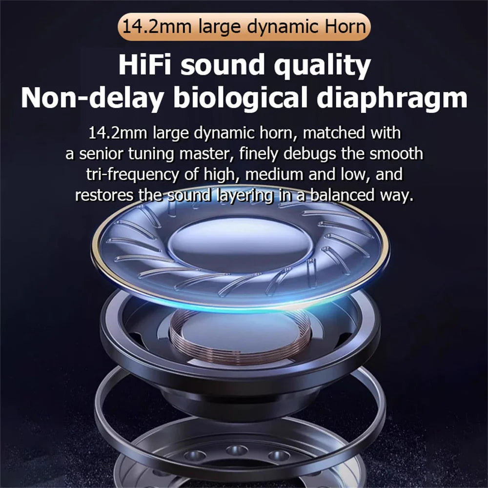 Wireless gaming earbuds with touch control and LED display - HiFi sound quality