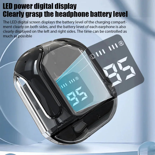 True wireless TWS earbuds - LED power digital display on cover