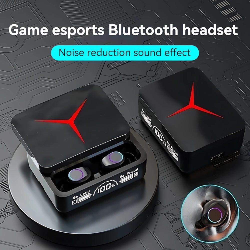 Wireless gaming earbuds with touch control and LED display - Noise reduction sound effect