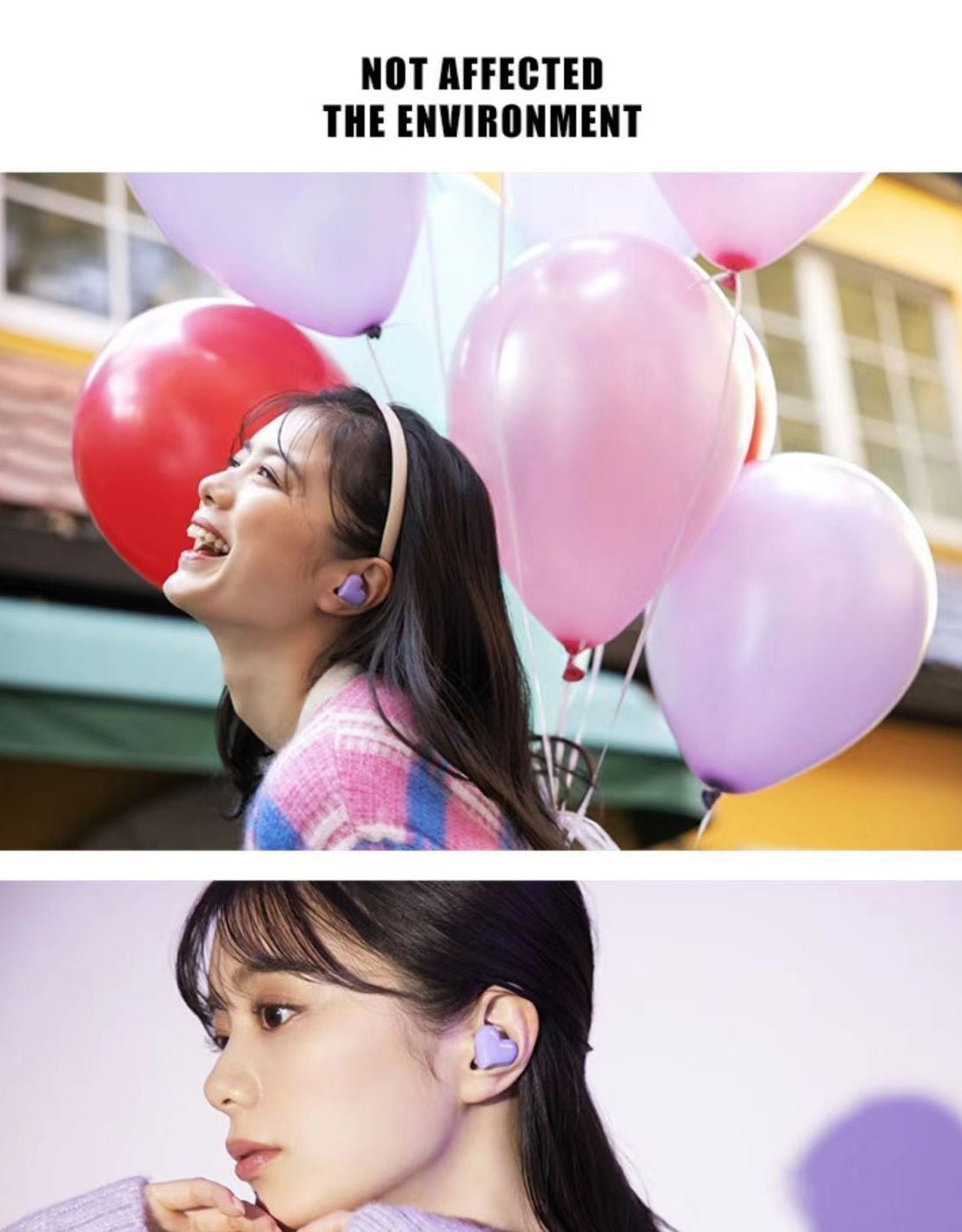 Heart-shaped wireless Bluetooth earphones - stylish and provide new listening experience